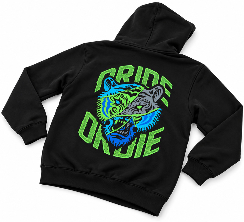 PRIDE OR DIE Split fouter-black
